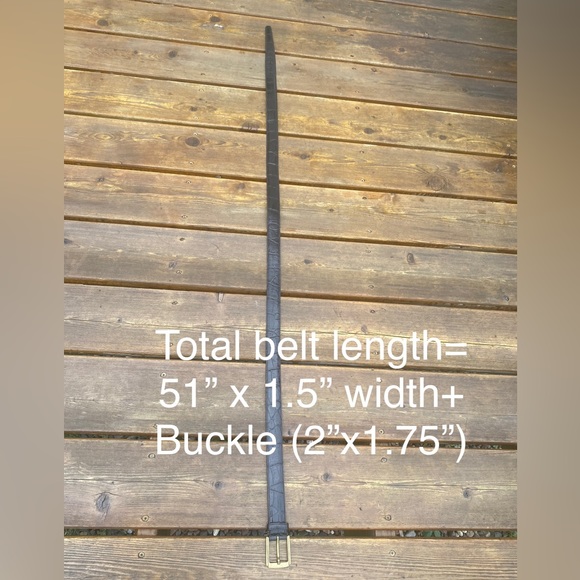 Mens Burberry Croco Embossed NEW Leather Belt🔥Vintage Brass Buckle🔥 - Picture 14 of 16